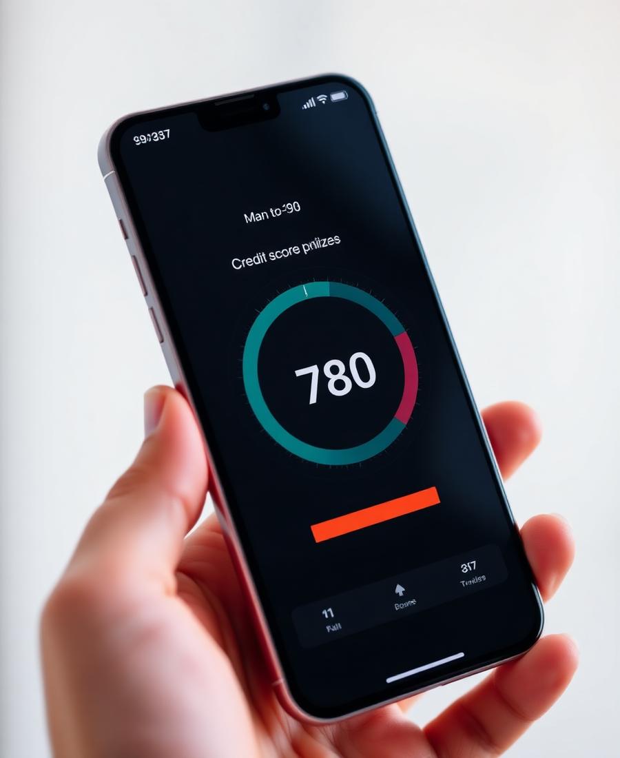 Credit score rising to 780